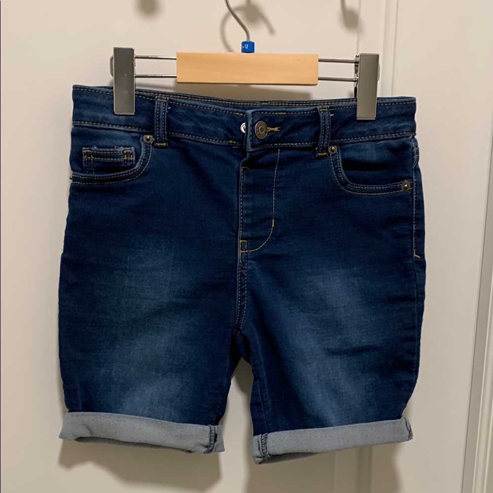 Cat & Jack Denim Blue Cuffed Shorts